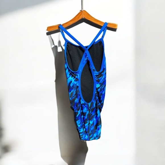 🌻TYR Women's Blue Draco Cutoutfit One Piece Swimsuit Size 32 | EXCELLENT Cond. - Picture 4 of 5